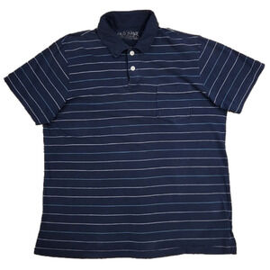 3/$20 Old Navy Blue Striped Casual Polo Shirt
